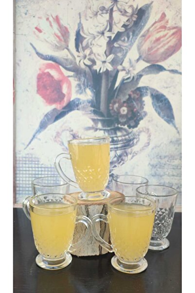 ORTAKÖY CENNETİ 6 Ad Glass Tea Coffee Glass Stylish Image Imported. 150 Cc Volume. 9.5 cm Length 6.5 cm Mouth Width
