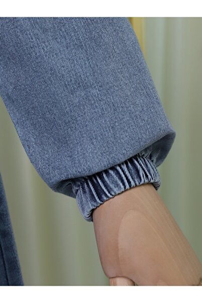 Modamorfo Капюшон з блискавкою, рукави з гумкою, джинсовий капюшон - Buz Mavi