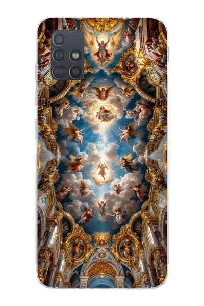 moonset Samsung Galaxy A71 Uyumlu Sanat Tasarımlı Baskılı Şeffaf Telefon Kılıfı