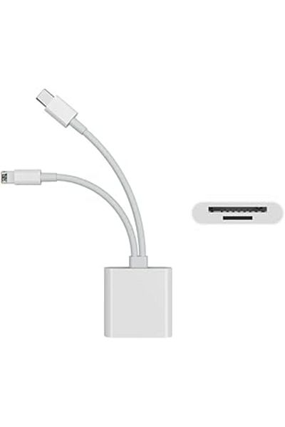 Mu Art Ahşap Mettzchrom Lightning Type-C Input Compatible Card Reader Sd Card for iPhone 11 12 13 14 15 16 Series