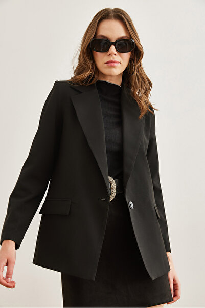 Olalook Γυναικείο μπουφάν Premium Blazer με μονό κουμπί με επένδυση τσέπης CKT- 19000395