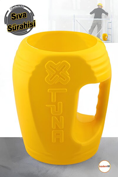 Badem10 Dayanıklı Ergonomik Plastik Pratik Sıva Sıvacı Usta Sürahisi İnşaat T...