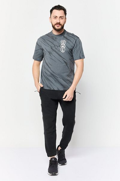 Reebok Men Sportswear Fit Short Sleeves Running T-shirt, Charcoal