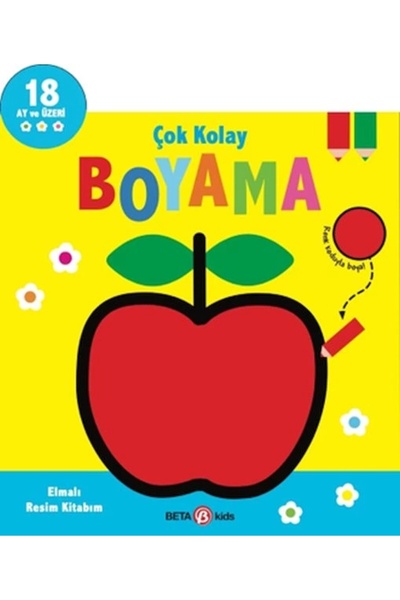 Beta Kids Yayınları Very Easy Coloring My Apple Painting Book