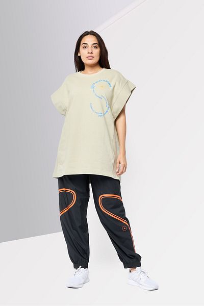 adidas By Stella Mccartney Women Sportswear Fit Cap Sleeves Outdoor Top, Beige