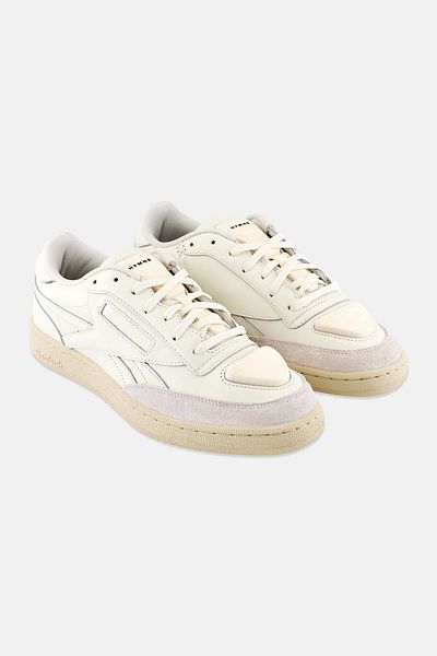 Reebok x Hymne Men Club C Revenge Lace Up Tennis Shoes, Off White