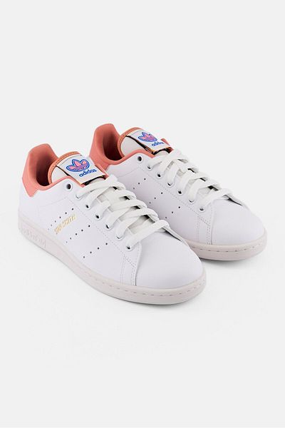 adidas Kids Boy Stan Smith J Lace Up Outdoor Shoes, White