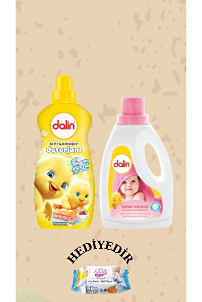 Dalin Çamaşır Deterjanı 1500 ml Yumuşatıcı 1500 ml Bahar Ninnisi