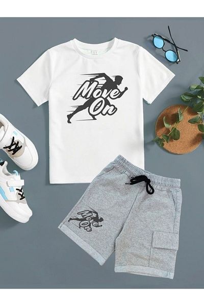 armicem Cargo Pocket Detailed Capri & Printed T-Shirt Combination