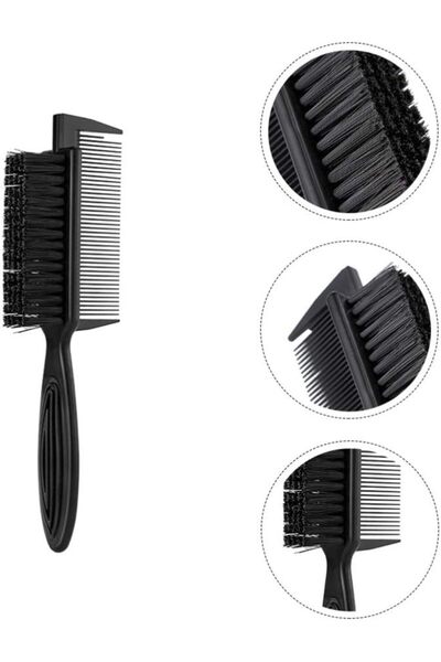LA PERLA TECH مشط تصفيف الشعر 2 في 1، مشط صغير ذو وجهين، فرشاة شعر مكسورة محم...