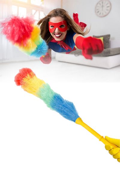 Factorial Dusting Tassel Feather and Collector - Floor Brush Practical Home Office Cleaning Apparatus