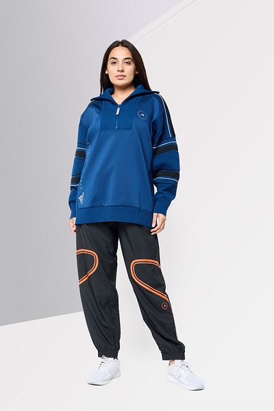 adidas By Stella Mccartney Women Sportswear Fit Long Sleeves Outdoor Sweatshirt, Navy