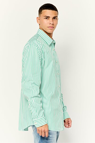 Esprit Men Regular Fit Stripe Long Sleeve Casual Shirt, Multi Color