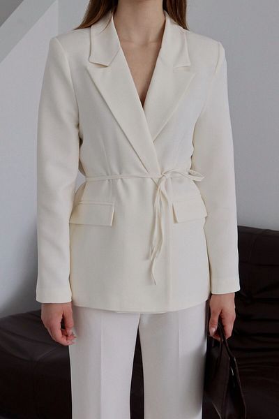 MYGİYİMİSTANBUL Waist-Tied Blazer Jacket Trousers Set