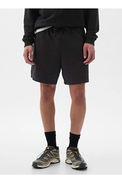 GAP V-Frch ft Herıtage Logo Short Terry Cloth Shorts Men's Shorts Black