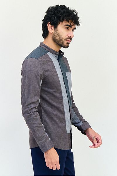Selected Homme Men Regular Fit Heather Long Sleeves Casual Shirt, Multicolor