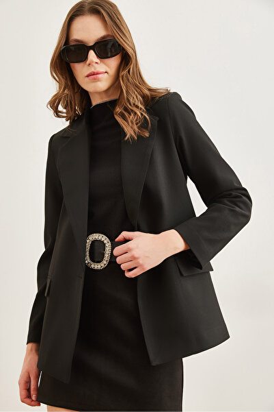 Olalook Γυναικείο μπουφάν Premium Blazer με μονό κουμπί με επένδυση τσέπης CKT- 19000395