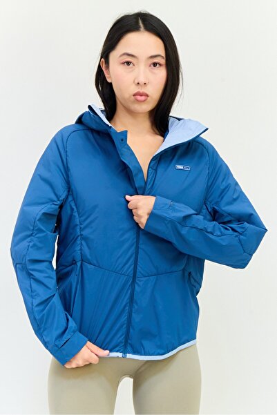 hoka Women Sportswear Fit Long Sleeves Running Jacket, Dark Blue