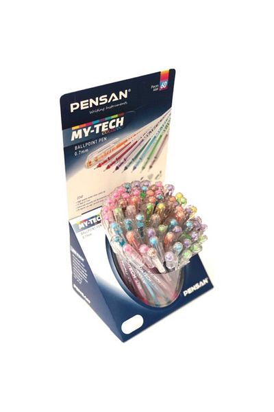 Pensan My-Tech Ballpoint Pen 8 Colors 60 Pieces 2240