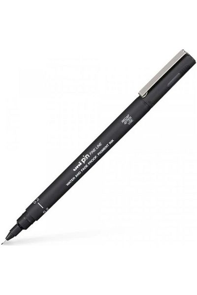 Uni -ball Pin02-200 Fineline Black Drawing Pen