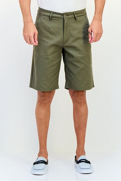 DeFacto Men Plain Chino Shorts, Olive