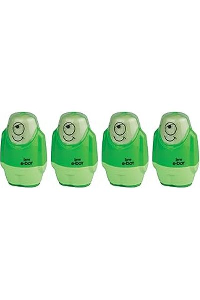 NcK Serve E-Bot Pencil Sharpener with Eraser Highlighter Green Set of 4