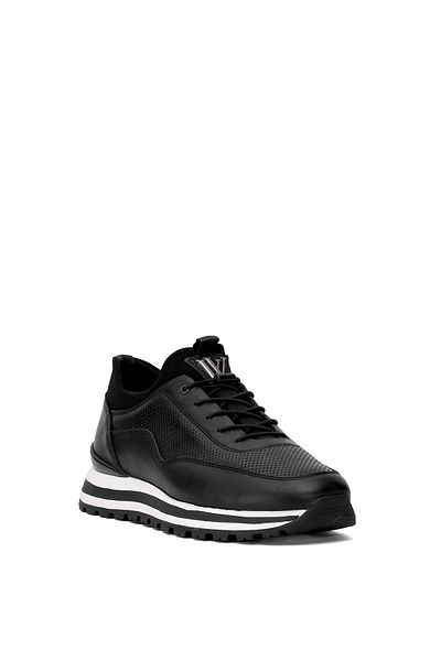 Voyager M084C Men's Genuine Leather Casual Shoes Black