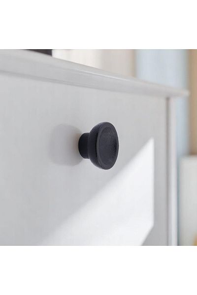Badem10 Buton Alegro Mobilier negru Dulap de bucătărie Mâner sertar Mâner din plastic Mâner negru cu o singură șurub
