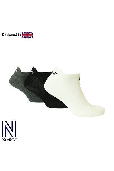 NORFOLK Чорапи Izzy Multi-sport Ultra Light, 3 броя, бяло/сиво/черно - ниски