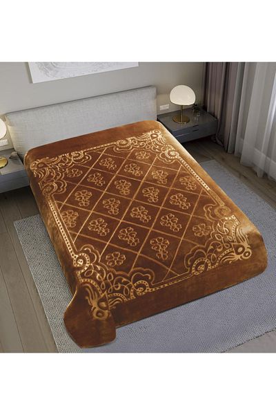 smart home Luxury Winter Blanket for Two People - Soft, Patterned, Two-Layer Blanket - Weight 4 kg - Size 200 x 230 cm