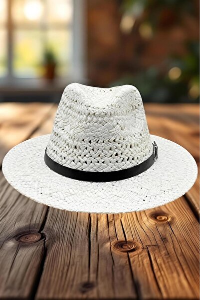Trenderrs Unisex Summer Organic Knitted Straw Fedora Hat