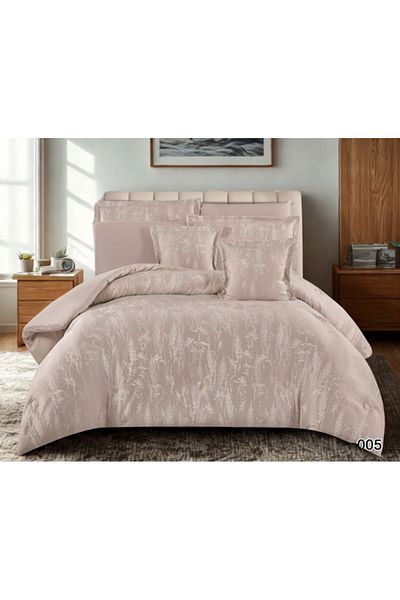 smart home Bridal Jacquard Duvet Set for Two People, Reversible System, 8-Piece Bedspread, 100% Microfiber, Duvet Size 260 x 240 cm