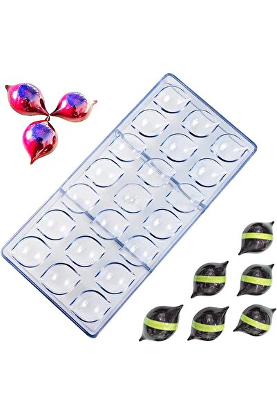 Siliko World قالب شوكولاتة بولي كربونات ليمون صغير