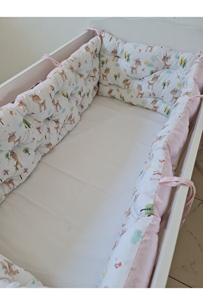 yasetex tasarım حماية جانبية للسرير مقاس 60 × 100 - ارتفاع 40 سم - قماش قطن 100% - مضاد للحساسية - قابل للغسل