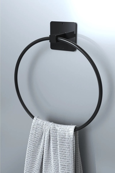 Yapışkanlı Yuvarlak Havluluk Banyo Mutfak Havlu Askılık