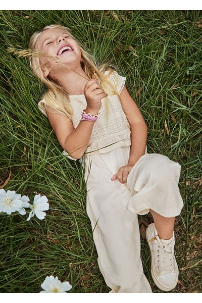 MAYORAL 3874 Girl's Cream Jumpsuit