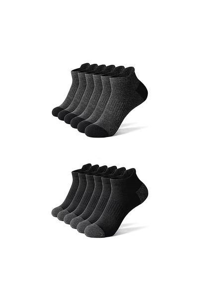 delis Set of 12 Pairs of Socks for Men, Ss036, Grey/Black, Universal Size