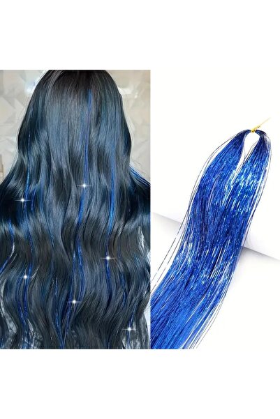 Mina Peruk Hair Tinsel Saç Simi - Ht06 / Mavi