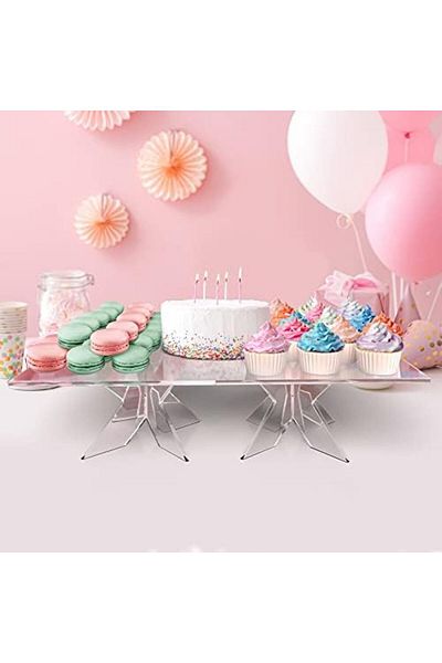 Generic Acrylic Display Stand, Buffet Serving Tray Riser for Cupcakes, Pastries, Appetizers (24"x16")