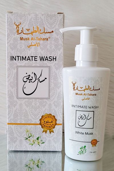 MUSK AL TAHARA مسك أبيض Intim Care 130 مل "الأصلي" نظيف ونقي وأنيق. بودرة خفيفة ورائحة كريمية