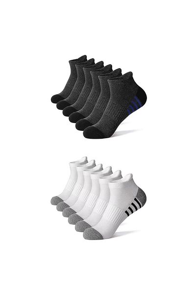 delis Set of 12 Pairs of Socks for Men, Ss040, Grey/White, Universal Size