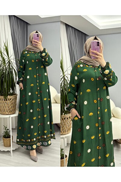 suphan tekstil فستان نسائي من الفسكوز بجيوب