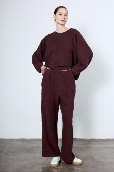 NEW JOURNAL Set de trening din țesătură maro Soft Touch Premium Pasta pentru ...