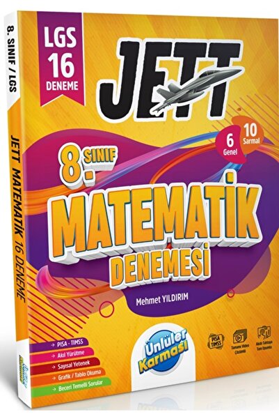 Ünlüler Karması Yayınları ÜNLÜLER KARMASI 8. SINIF LGS MATEMATİK JETT 16'LI D...