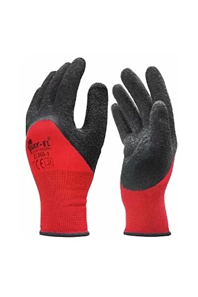 Bay-El Latex Kırmızı Siyah Eldiven El165 10 Numara