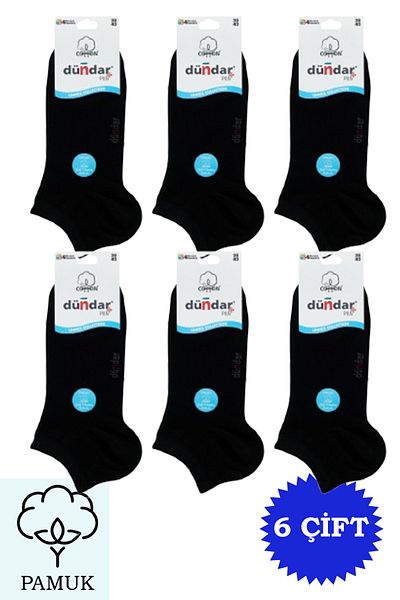 Dündar Women's Combed Plus 4 Season Booties 6 Pack