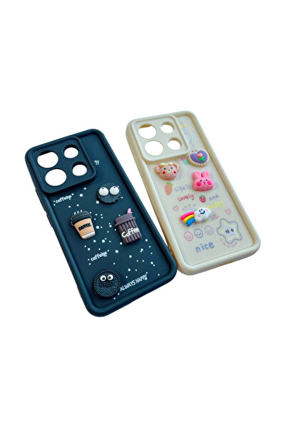 zore Xiaomi Redmi Note 13 Pro 5G Uyumlu 3D Figürlü yumuşak Silikon Kamera Kor...