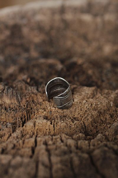 Clariss Adjustable Patterned Men's Ring
