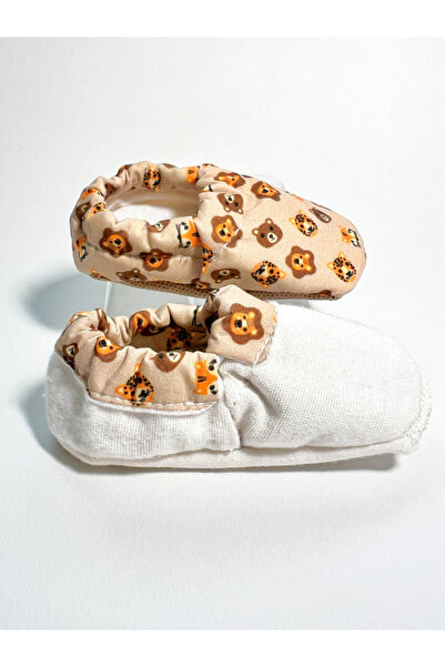 pufien Cute Animal Patterned Cotton Lined Baby Booties - Soft and Non-Slip Sole