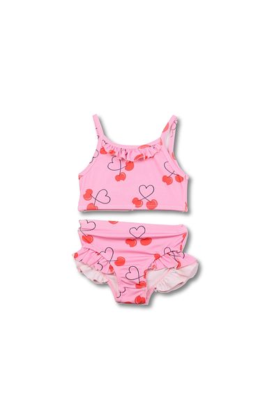 AyCaTa Girl's Cherry Patterned Swimsuit Bikini Set